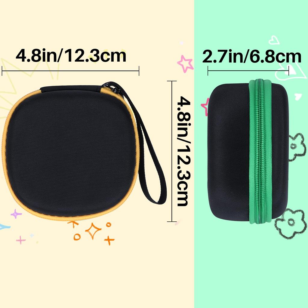 Tic Tac Toe Board Game 3 in 4 Tic Tac Toe Mechanical Handheld Puzzle Game Console Storage Case Black Green Lebakort (Case Only) + -