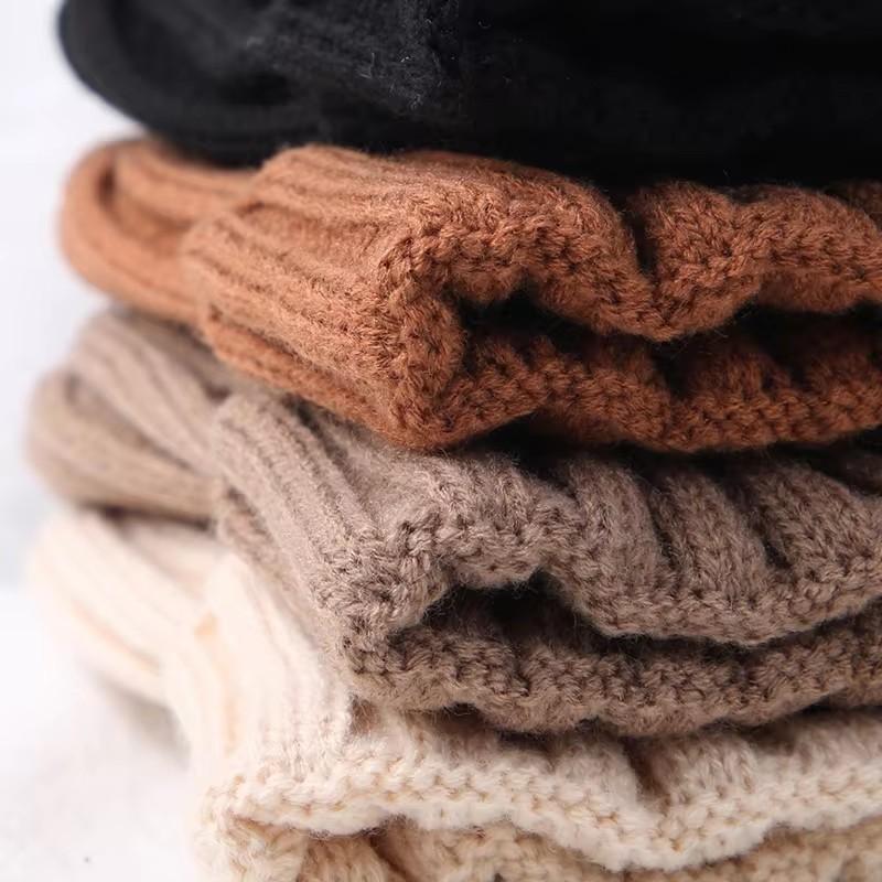Solid Color Letter Baby Beanie Cap Winter Warm Knit Hat for Girls Boys Vintage Embroidered BOSTON Toddler Kids Crochet Bonnet