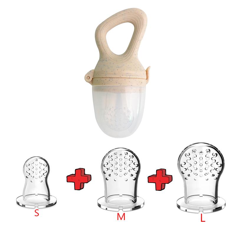 

5 в 1 Детская фруктовая кормушка с набором сосок Детская силиконовая сетчатая сумка Соска-пустышка Фруктовая и овощная кормушка для кормления малышей Игрушка для прорезывания зубов