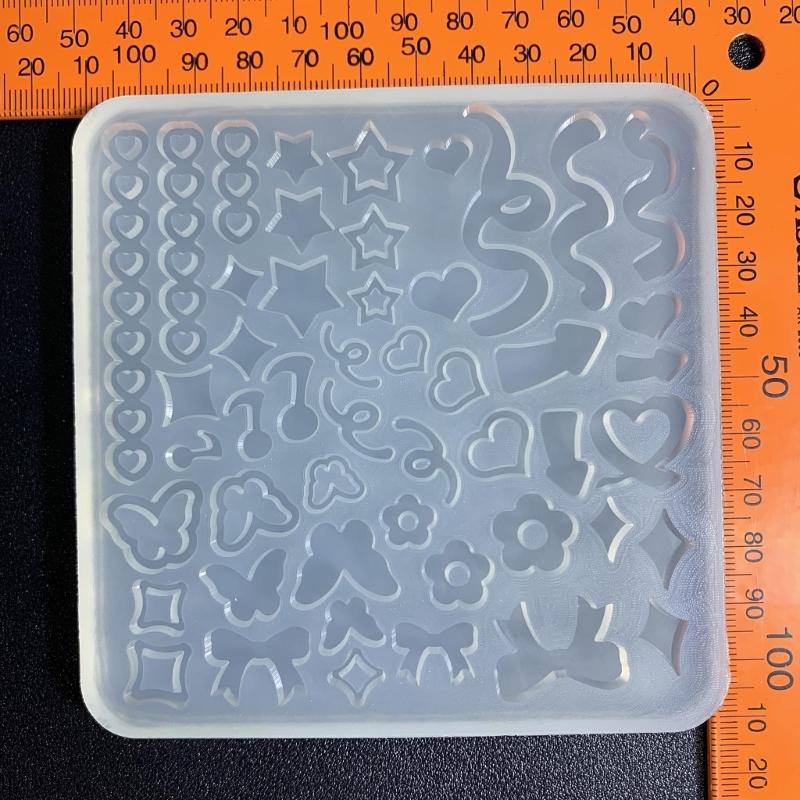 Colorful  Accessories Silicone Mold  Geometry Filler Decors Silicone Mold Keychain Pendant Ornament Mould
