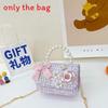 Borsa da ragazza elegante in cotone con decorazioni di perle artificiali per l'uso quotidiano
