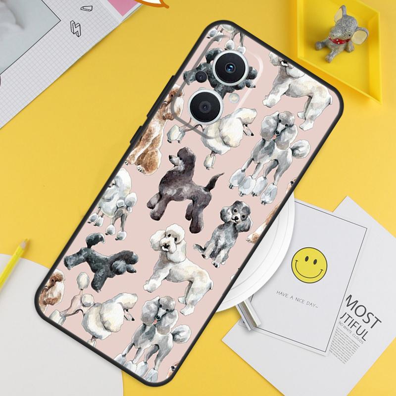 Poodle Dog Cartoon For OPPO Reno 8T 11F 12F 13F 14F 7 8 Lite 10 11 12 13 14 Pro OPPO Find X9 X8 X5 X6 Pro Case