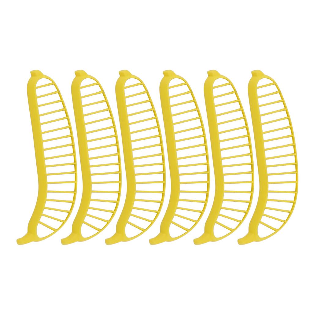 6Pcs Fruit Cutter Yellow Quick Slicing Reliable Durable Versatile Banana Cutter for Kitchen Home