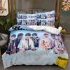 2026 NEW BTS Men's group Bedding Music Duvet Covers Kids Cartoon Bedding Set Twin Full Bedroom Bed Decor for Teens Best Gifts