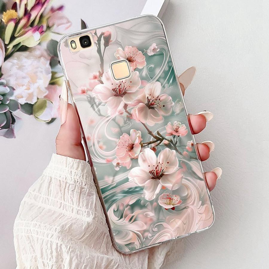 For Huawei P9 Lite Case VNS-L21 VNS-L31 Luxury flower Painted Proective Cover Soft Silicone Phone Case For HuaweiP9Lite Funda