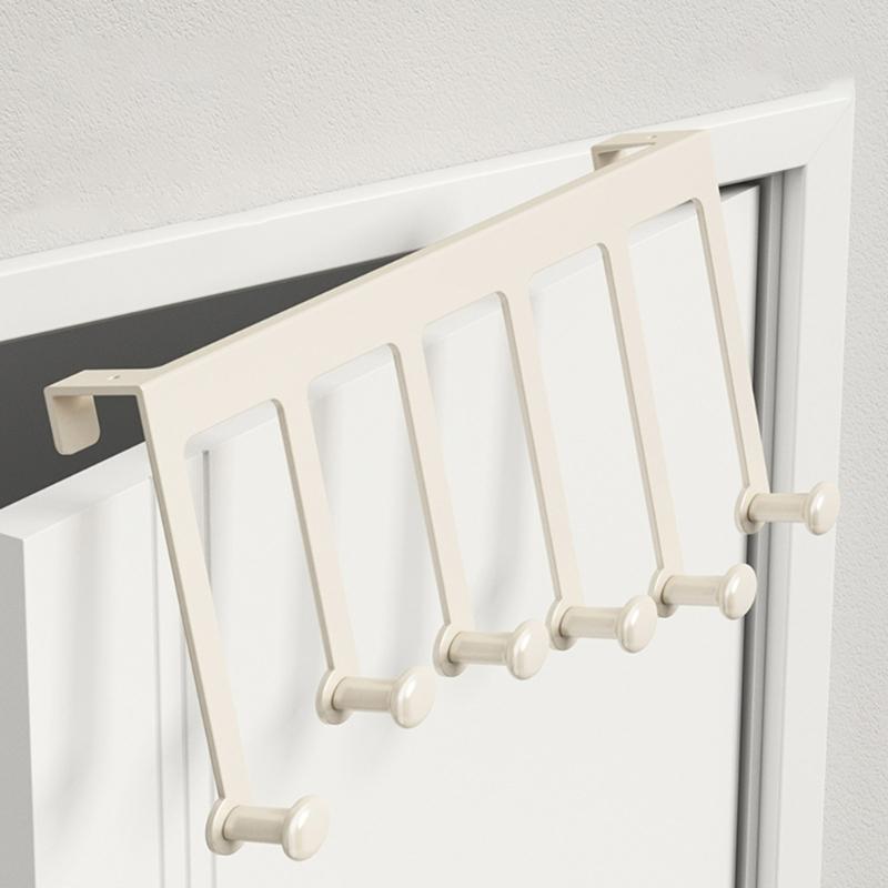Over The Door Hook Bathroom Organizers Towel Rack Door Hanger Holder Coat Hook Rack for Hanging Clothes, Hat, Backpacks