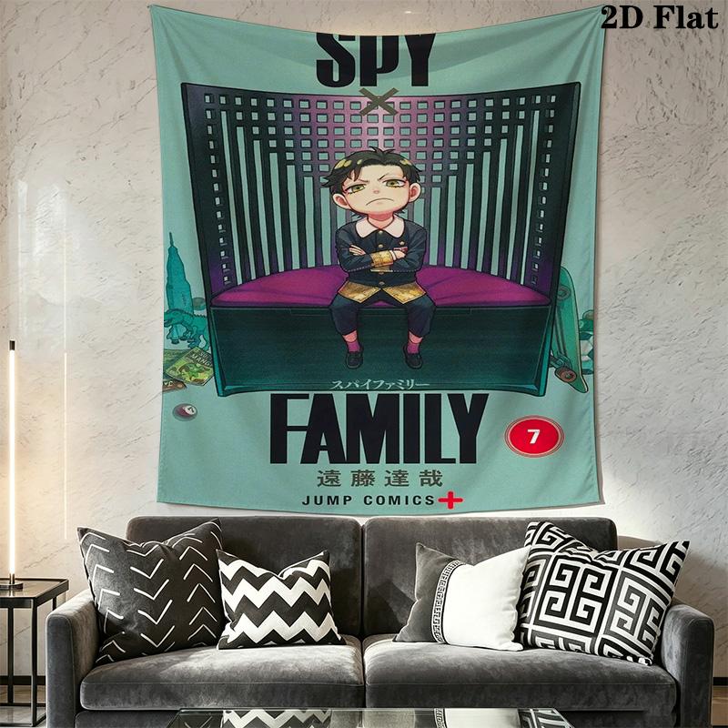 Spy X Family Movie Tapestry Fashion Print Background Cloth Work Of Art Home Decor Christmas Gift