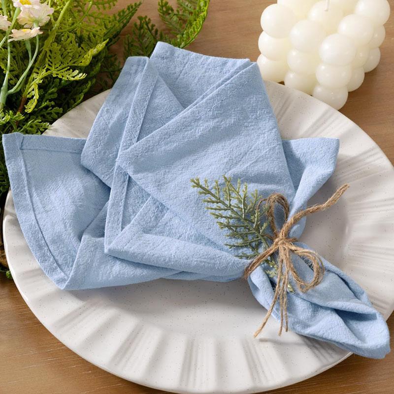 6pcs Cotton Cloth Napkins Summer Dinner Table Napkins Cloth Washable 16"×16"For Wedding Baby Bridal Shower Birthday Garden Party