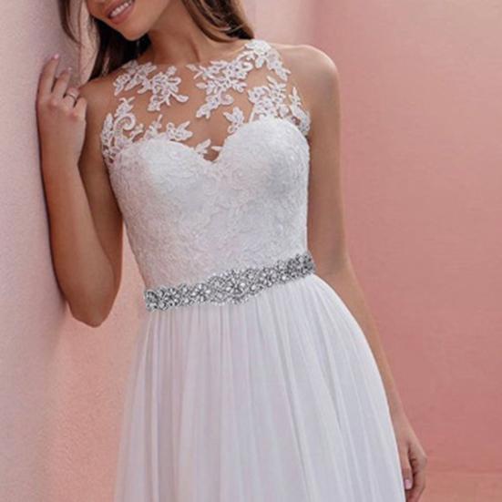 Bridal Belt Shining Rhinestone Handmade Bead Tear Resistant Bridal Sash for Wedding