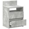 Nightstand with 2 Drawers Concrete Gray 40 X 33 X 60 Cm