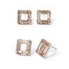 Nuiter Square Gold Kristall Ohrringe für Hochzeitsgast Look Damen