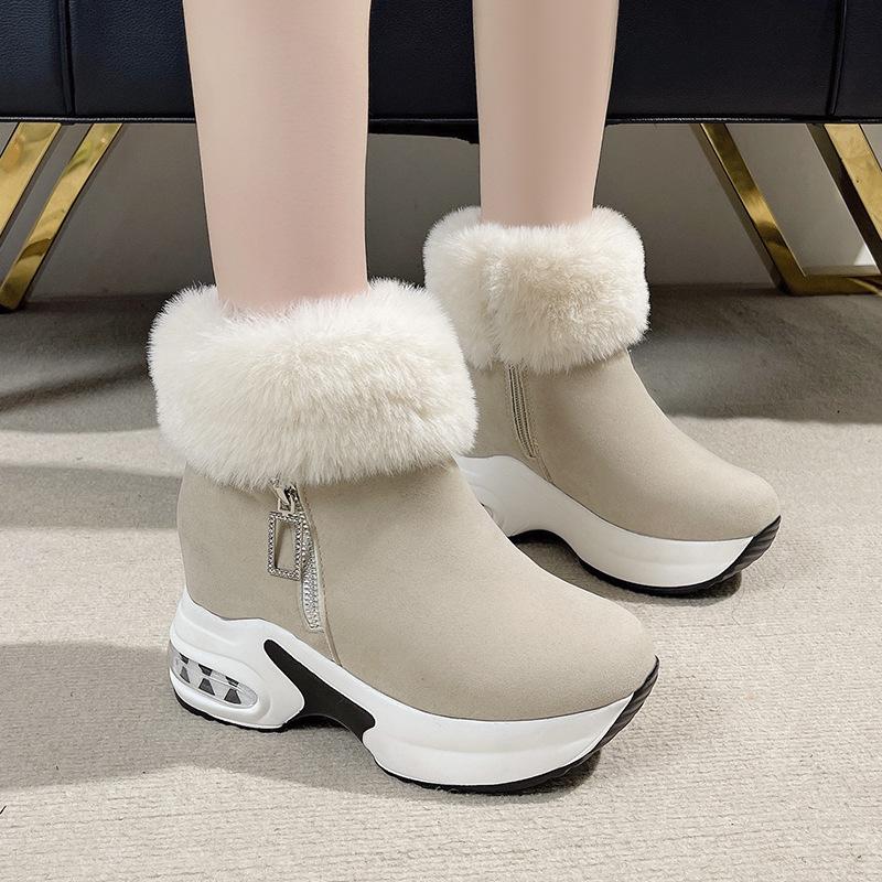 Snow Boots Women's Winter Short Tube  Keep Warm and Increase Height Cotton Boots