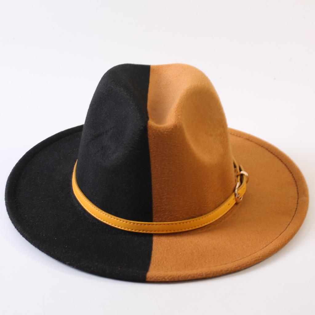 Popular European and American Classic Double-color Wide-brimmed Top Hat Men's and Women's Fashion OL Style Cowboy Hat Jazz Hat