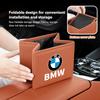 2025 Hot Car Trash Can Portable Foldable Storage Leather Garbage Bucket For BMW E46 E90 E60 F10 E39 F30 E36 E87 E90 E30 E53 F31