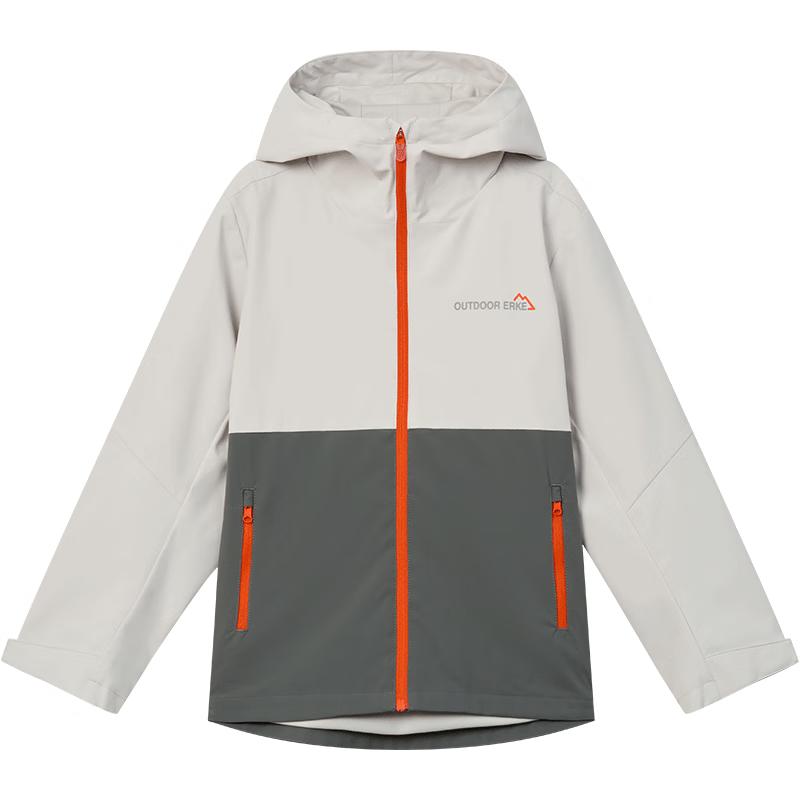

ERKE Kids Unisex 4-Proof Tech Thickened Hooded Windbreaker Jacket 150