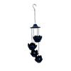 Weather-Resistant Lotus Shaped Hanging Planter Iron Multi-Tier Flower Pots Eave Rain Chain  Balcony