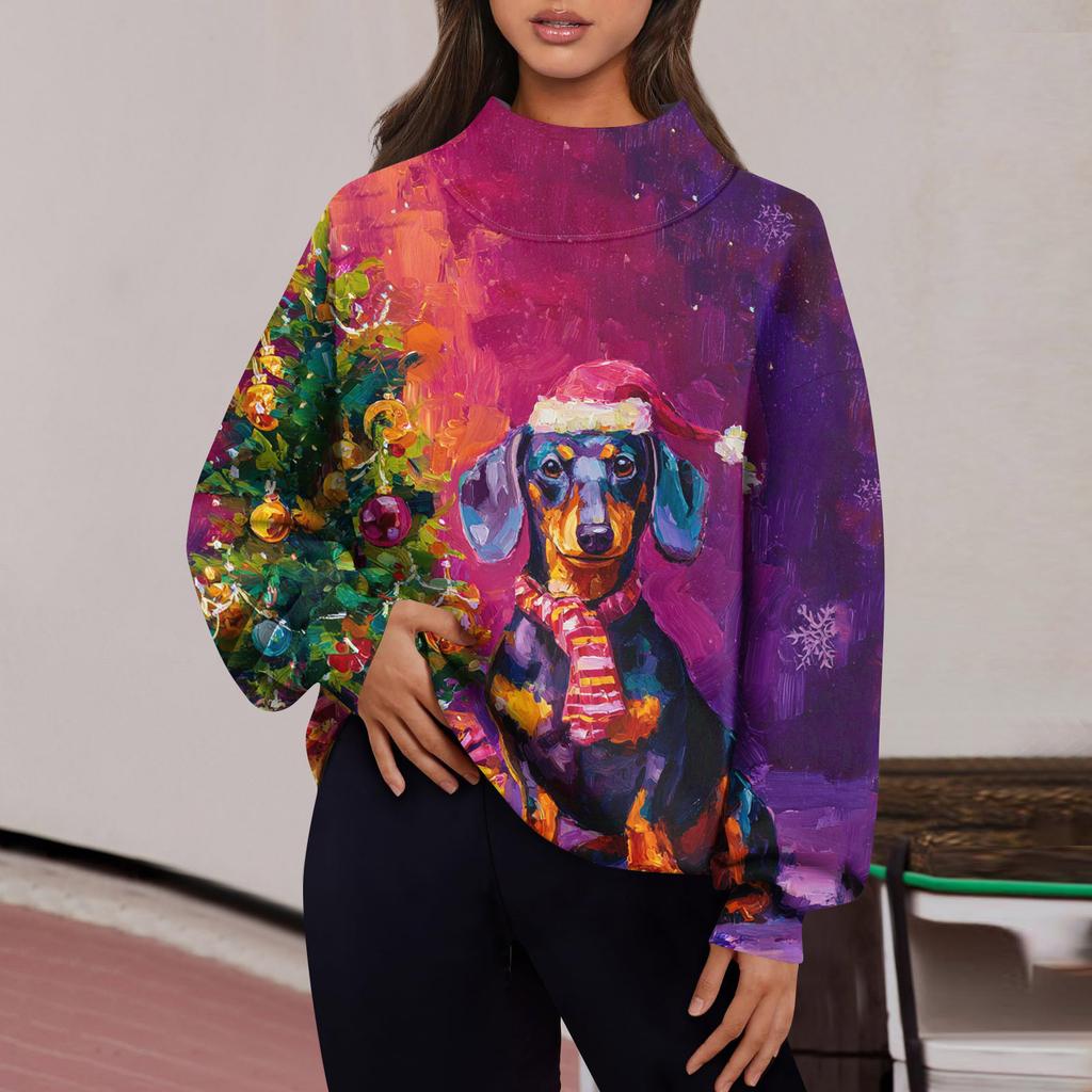 Women's Sweatshirt Sports Flannel Sweatshirt Long Sleeve Top Casual V-Neck Sweatshirt