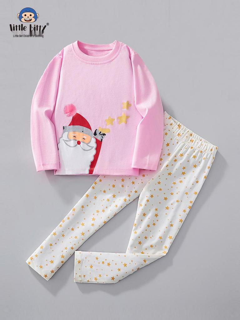 Kids' Xmas Long Sleeve Santa Pullover & Pants Set, Autumn/Winter