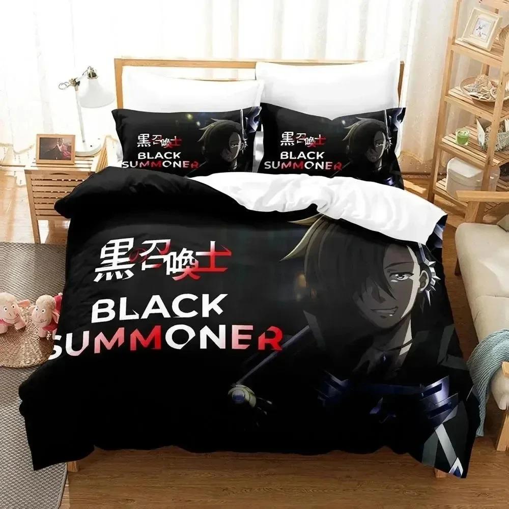 3D Print Anime Black Summoner Bedding Set Duvet Cover Bed Set Quilt Cover Pillowcase Comforter king Queen Size Boys Adult