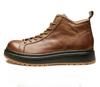 Bo Wei Leather Black High-Top Martin Boots Men'S British Trend Versatile Leather Shoes Handsome Tooling Chelsea Boots