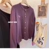 Autumn/Winter Wool Knit Cardigan: Stylish Patchwork Heart Embroidery