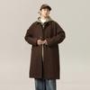Spring and Autumn Men's New Mid-length Loose Thickened Lapel Jacket