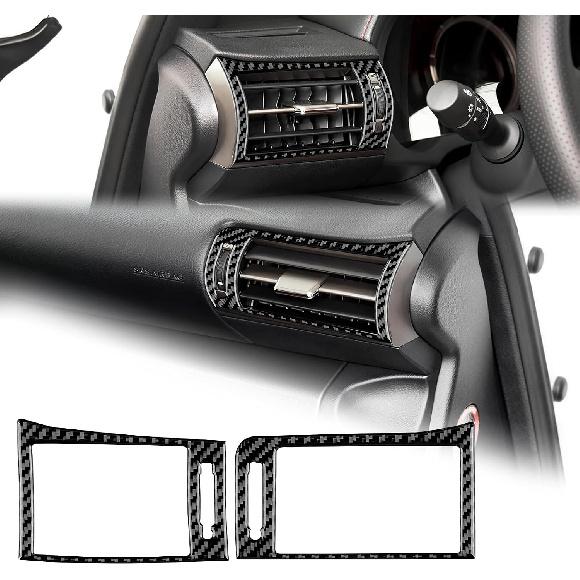 AIRSPEED Car Center Console Button Frame Cover Carbon Fiber AC Control Panel Interior Trim Accessories for Lexus IS250 IS300 IS350 IS200T 2013-2019,