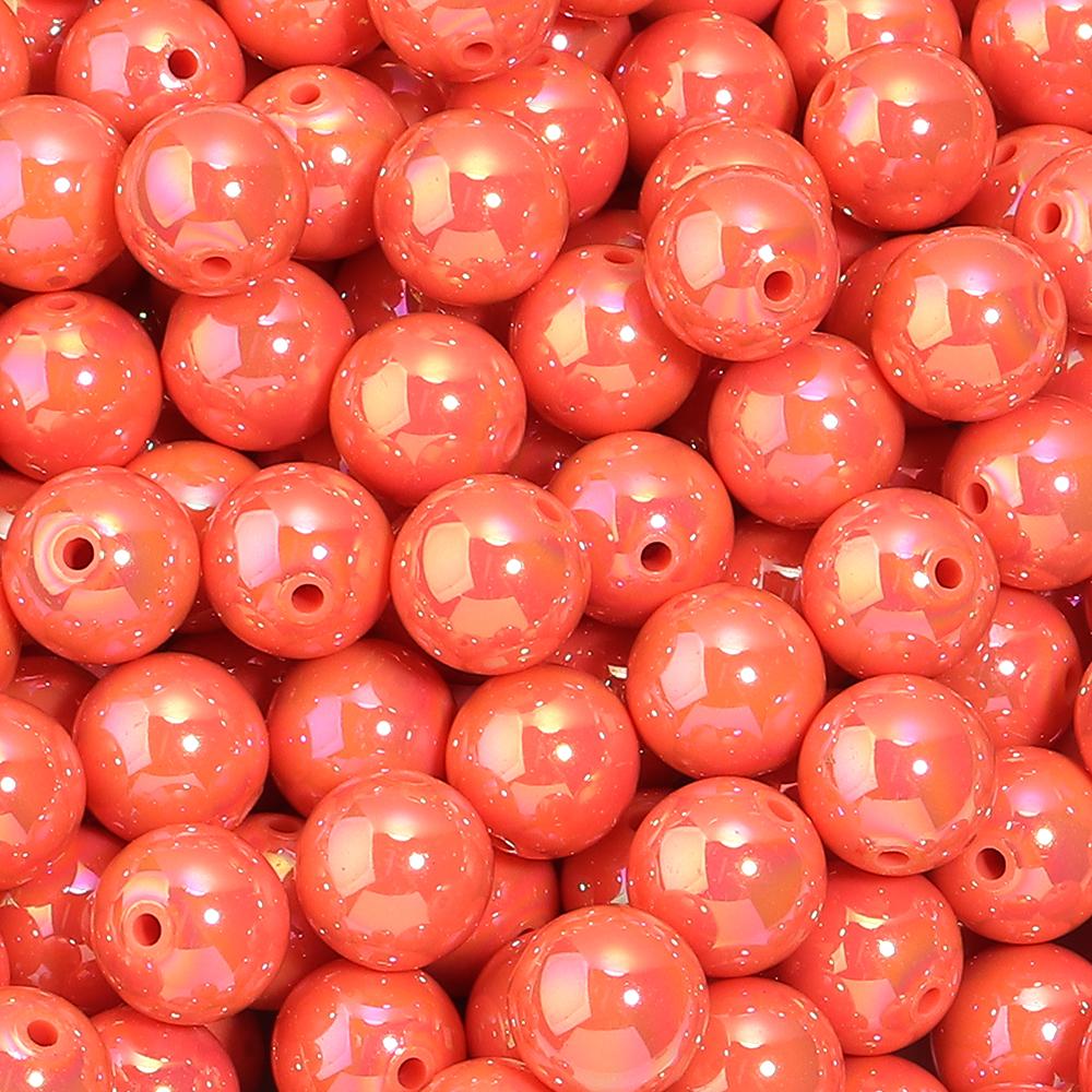 

20-200pcs/lot UV Plating Acrylic Beads Round Spacer Loose Beads For Jewelry Making Bracelet Necklace DIY Keychains Accessorie 8mm 100pcs