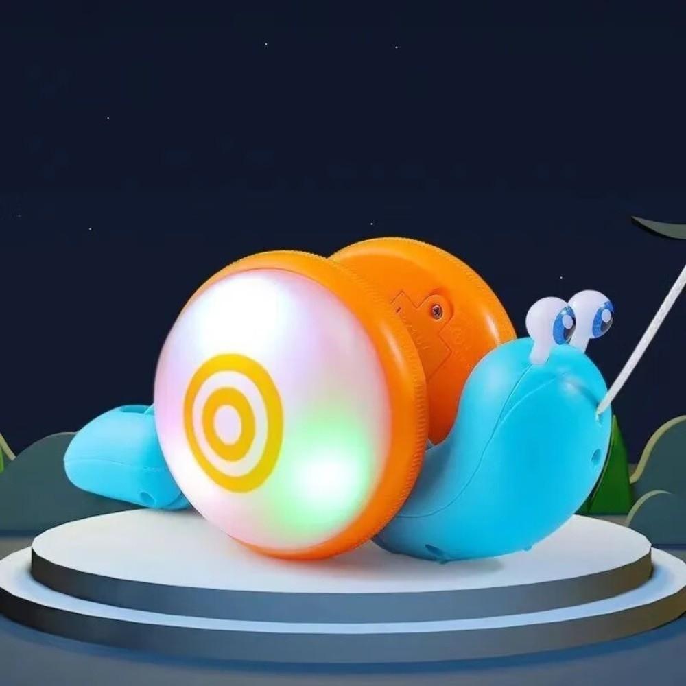 

with Music Pull String Snail Car Glowing Design Cartoon Pet Toy Baby Learning To Walk синій