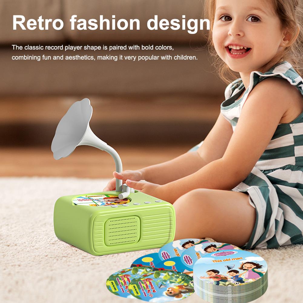 Toddler Record Player with Speakers Story & Music Player Kids Music Player for Boys and Girls Age 3+