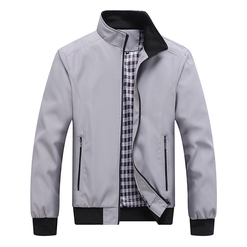Men's Spring & Autumn Trench Coat: Casual Loose Fit Stand-Up Collar Jacket