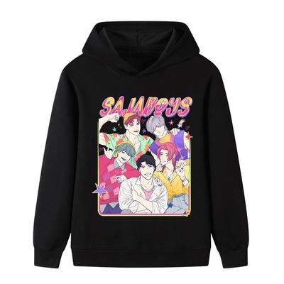 B1227 Kids Boys Girls Sajaboys Kpop Rumi Zoey Mira Print Long Sleeves Hoodie