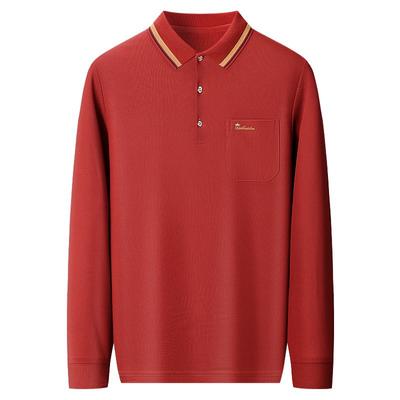 T-shirt con taschino sul petto Dad Zhen, nuova maglia a maniche lunghe da mettere sotto, polo casual da uomo