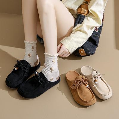 Kleine weiße Schuhe Kinder Herbst neu weibliche Studentin lässiger Trend Halbschlappen vielseitige Damenschuhe