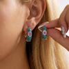 Vintage Colorful Enamel Daisy Chunky Hoop Earrings Gold Flower Circle Huggie Earrings For Women Party Jewelry