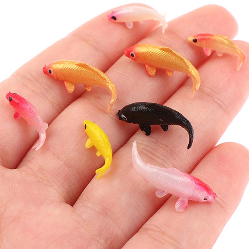 5Pcs Dollhouse Miniature Model Fish Carp Simulation Animals Kids Toys Figurines
