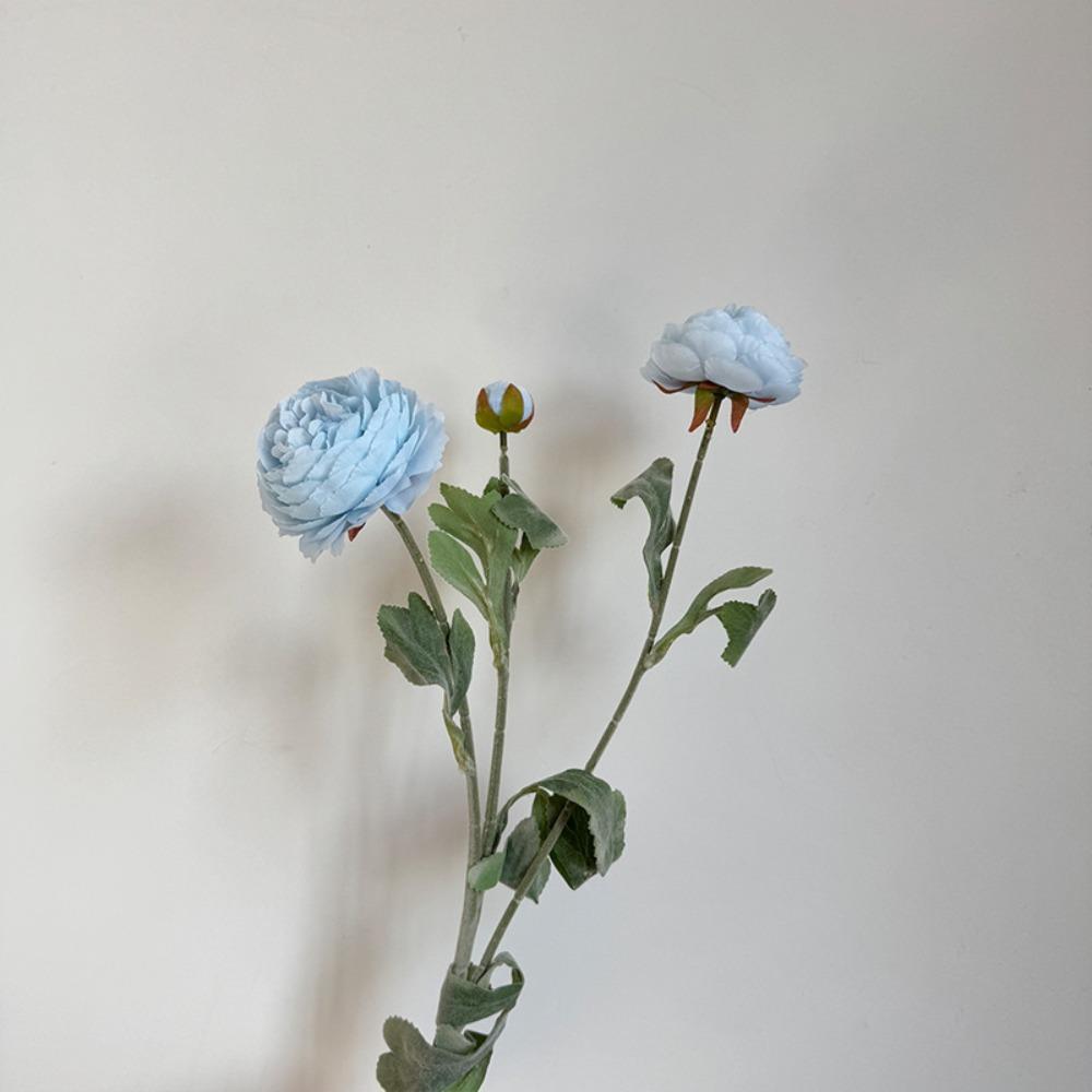 1PCS Silk Artificial Flowers 3 Heads Bouquet Peony DIY Gift Fake Bouquet  Wedding Garden Decoration синий