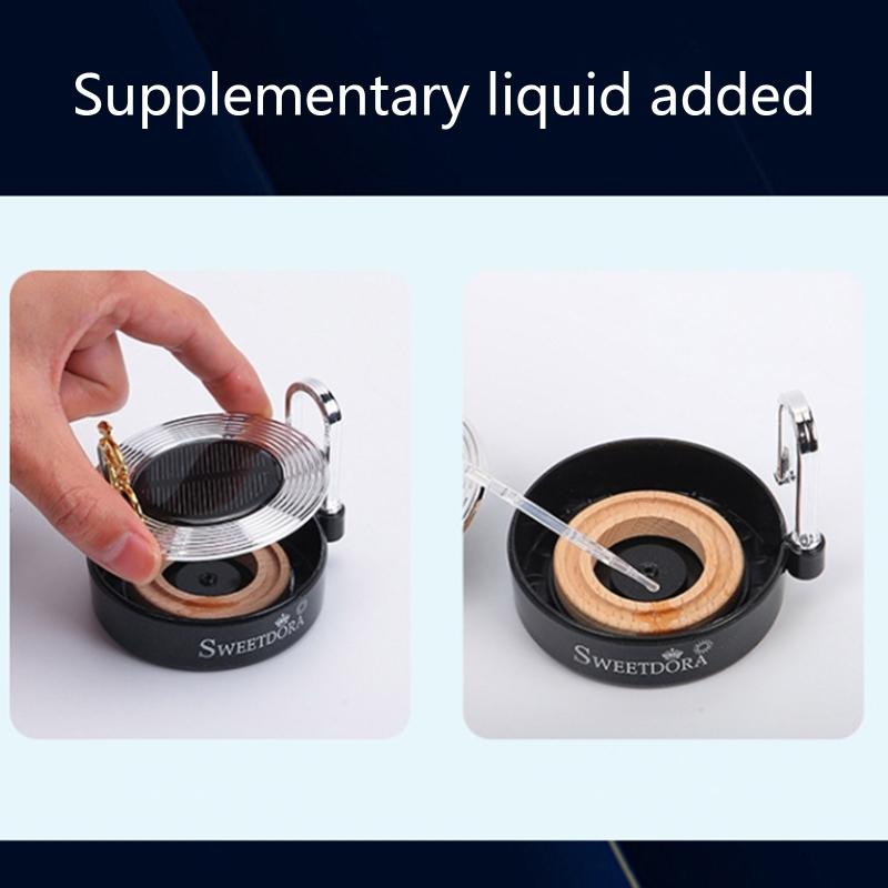 Solar Energy Rotate Figurines Essential Oil Diffuser Aromatherapy Mist Car Decor