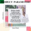 12 Pcs Mini Prayer Quilt with Cross ide, Bulk Vintage Scripture Prayer Quilt Squares Christian Gifts for Women Father's Day Pastor Appreciation