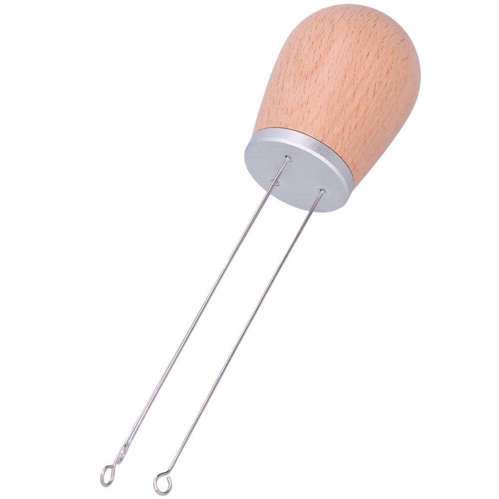 Wooden Handle Needle Coffee Stirrer 304 Stainless Steel Needles Coffee Leveler Tool For Home