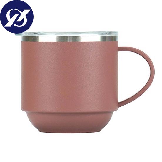 Yousheng 330ml Insulated Cup with Handle Double Wall 304 Stainless Steel Winter Indoor Tea Coffee Drinking Thermal Mug for Daily Use