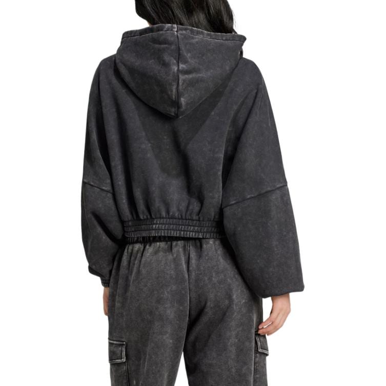 Adidas Originals CROP HOODIE Sweatshirt Women's Black JJ0333