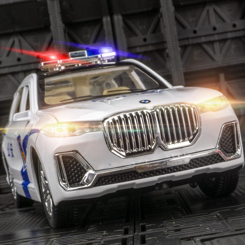

Cezhi Имитация Модель полицейской машины BMW X7 Игрушка со звуком и светом - Детская инерционная игрушка-украшение общественной безопасности