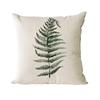 Simple Modern Green Leaves Tropical Plant Series Linen Pillowcase Nordic Small Fresh Style Cushion Cover