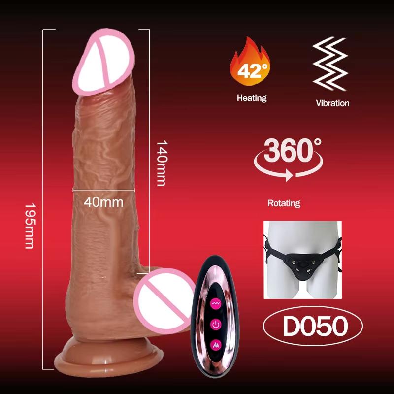 Realistic Dildo Vibrator Sex Toys For Adults Women Telescopic Vibration Penis Cock Adult Sex Products Masturbator Anal Plug 18