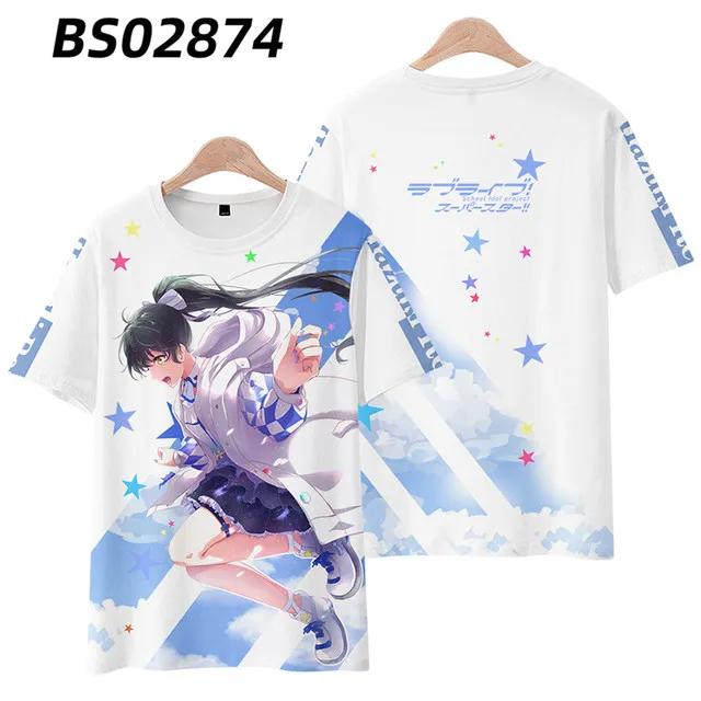 NEW! LoveLive!SuperStar!! 3D Print T-shirt Summer Fashion O-Neck Short Sleeve Popular Japanese Anime Streetwear Unisex Clothes