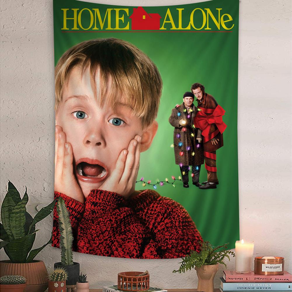 Classic Mocie Home Alone Tapestry Art Printing Japanese Wall Tapestry Anime Wall Hanging Home Decor