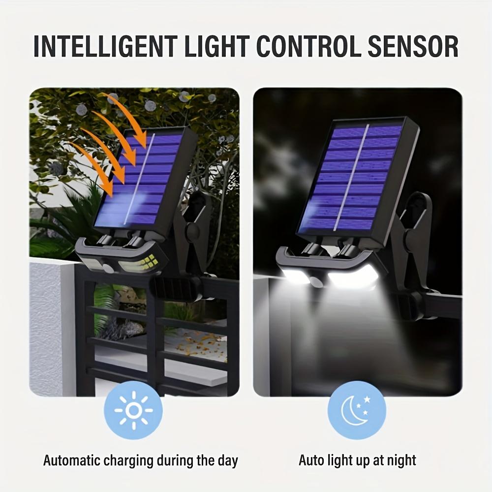 Outdoor Solar Clip Light with Motion Sensor Induction Adjustable Angle Power Mode Display