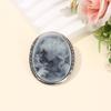 Shimmering Crystal Accented Brooch Sturdy Metal Design Versatile For Office Event Social Gatherings