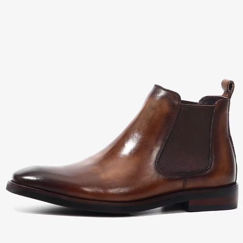 New Handmade Shoes Women's Luxury English Platform Chelsea Boots Men's Trendy Style High Top Short Boots